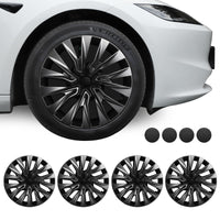 BASENOR 2025 Upgraded Tesla Model 3 Nova Wheel Covers Hubcaps 18 Inch Hub Caps Rim Protectors Cover Replacement Protection for 2024 2025 Model 3 Highland Accessories Silver (Set of 4)