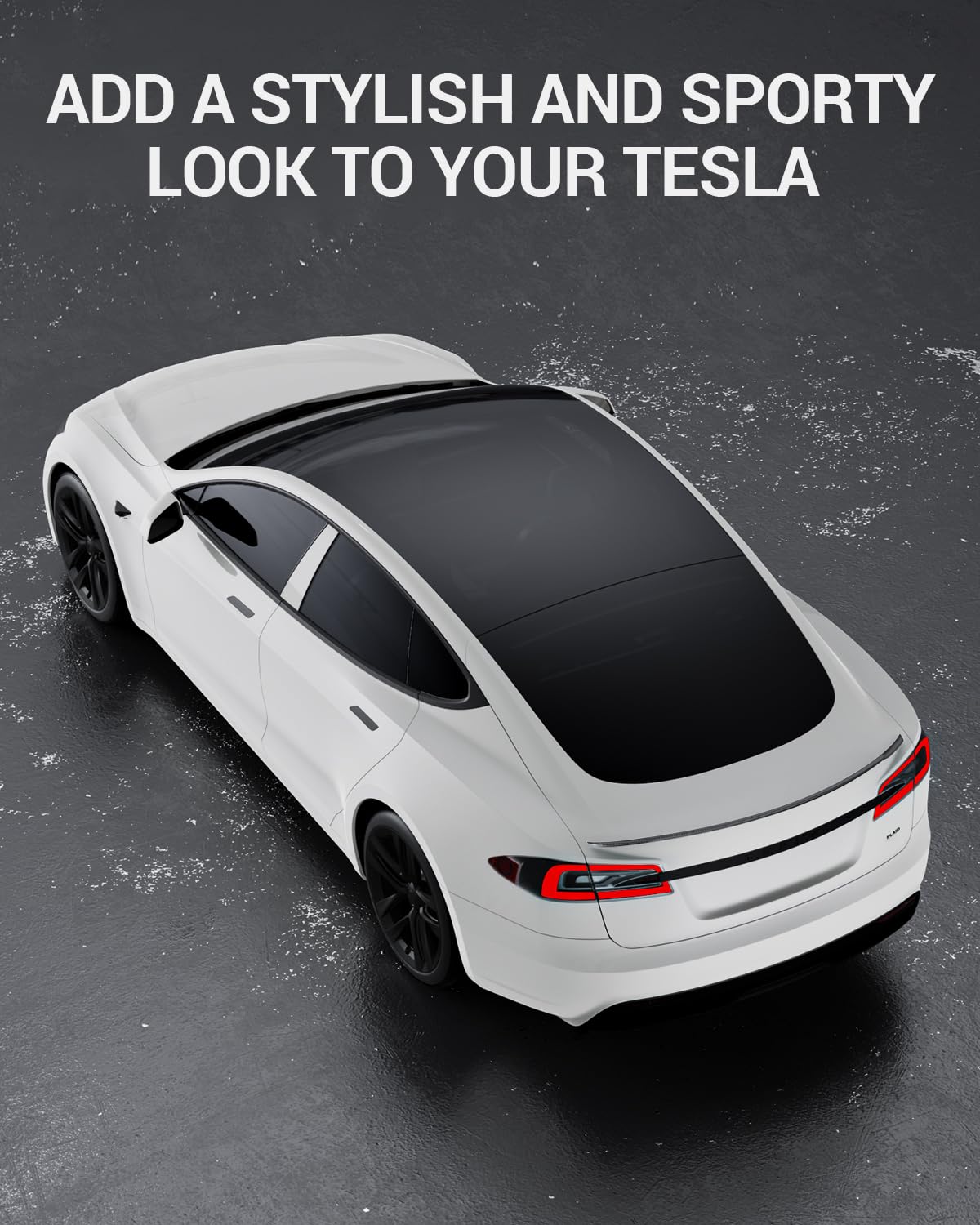 BASENOR 2022-2025 Tesla Model S Performance Spoiler ABS Material Rear Spoiler Wing OEM (Matte Carbon Fiber) Rear Trunk Lip Model S Pro Accessories