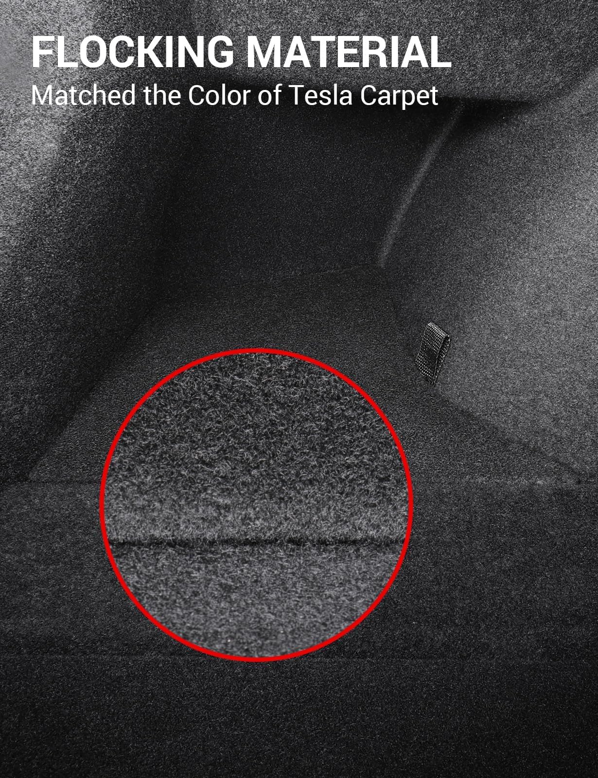 BASENOR 2025 Tesla Model 3 Highland Trunk Organizer Waterproof Rear Trunk Storage Bins Side Box with Carpeted Lip for 2025 2024 Model 3 Interior Accessories Set of 2