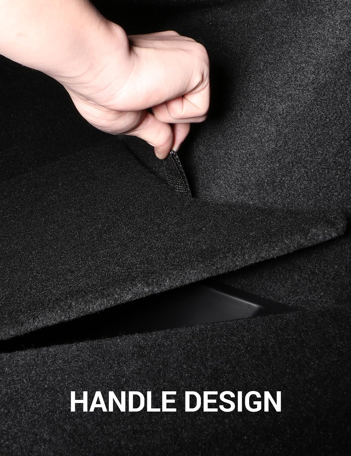 BASENOR 2025 Tesla Model 3 Highland Trunk Organizer Waterproof Rear Trunk Storage Bins Side Box with Carpeted Lip for 2025 2024 Model 3 Interior Accessories Set of 2