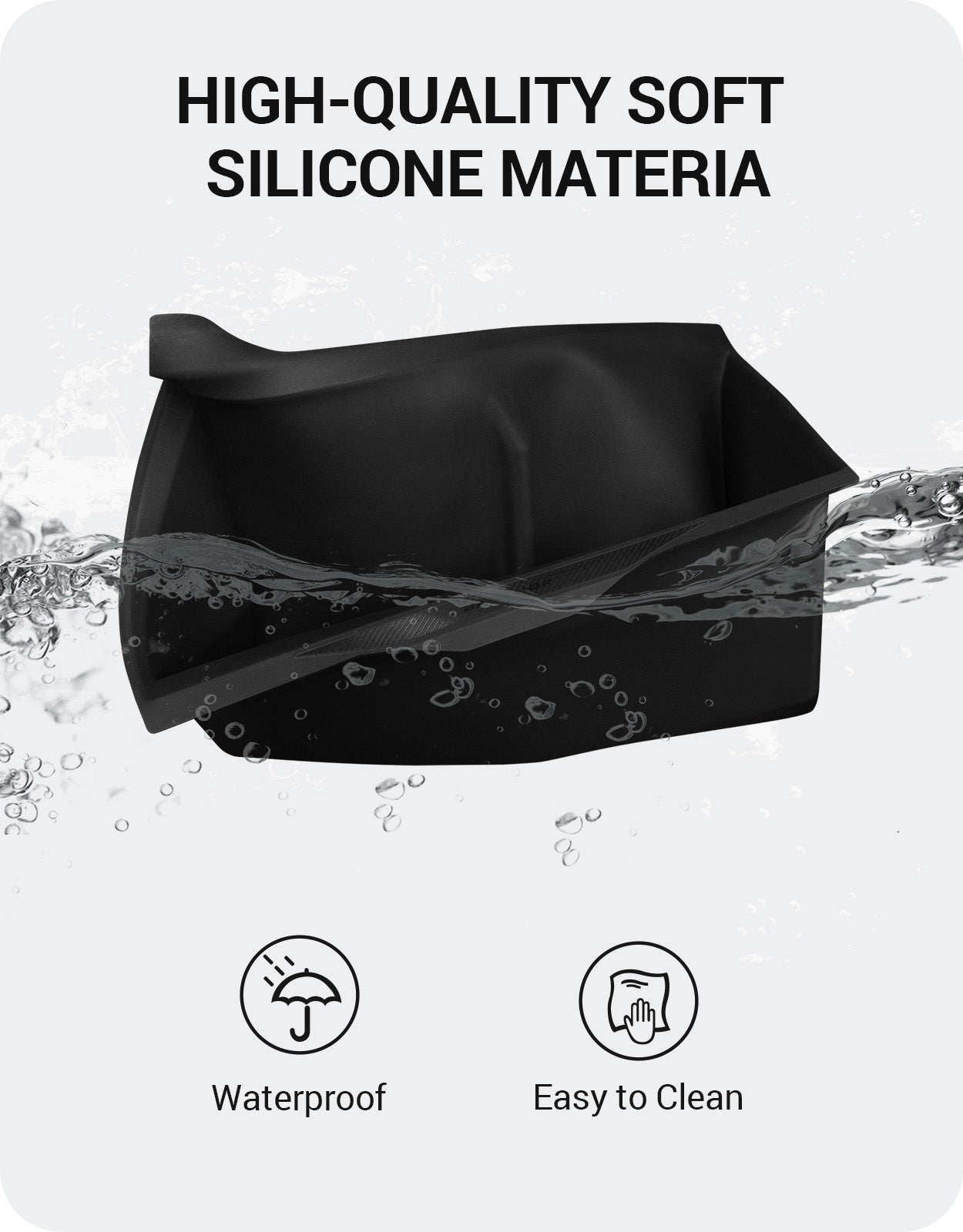 BASENOR 2024 Tesla Cybertruck Wireless Charger Mat Carbon Fiber