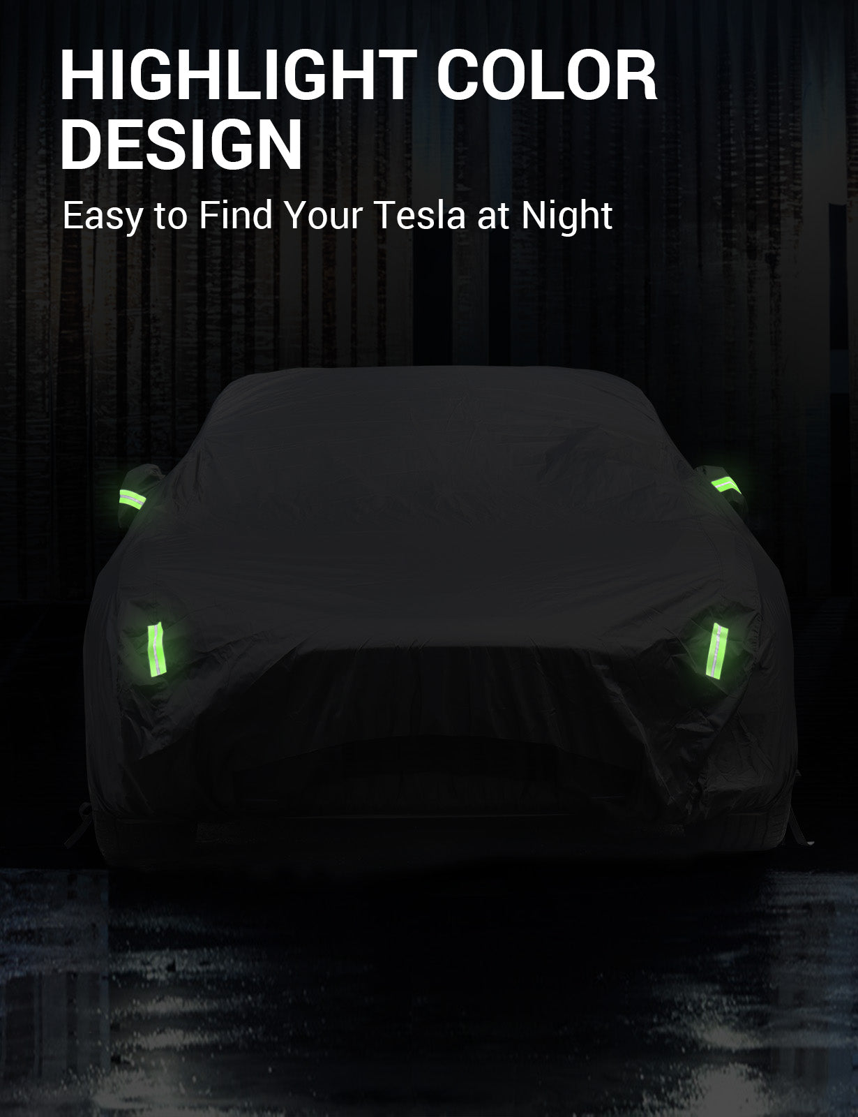 BASENOR Tesla Model 3 Car Cover All-Weather UV Protection Full Exterior Accessories with Charge Port Opening & Ventilated Mesh for Model 3 2017-2023