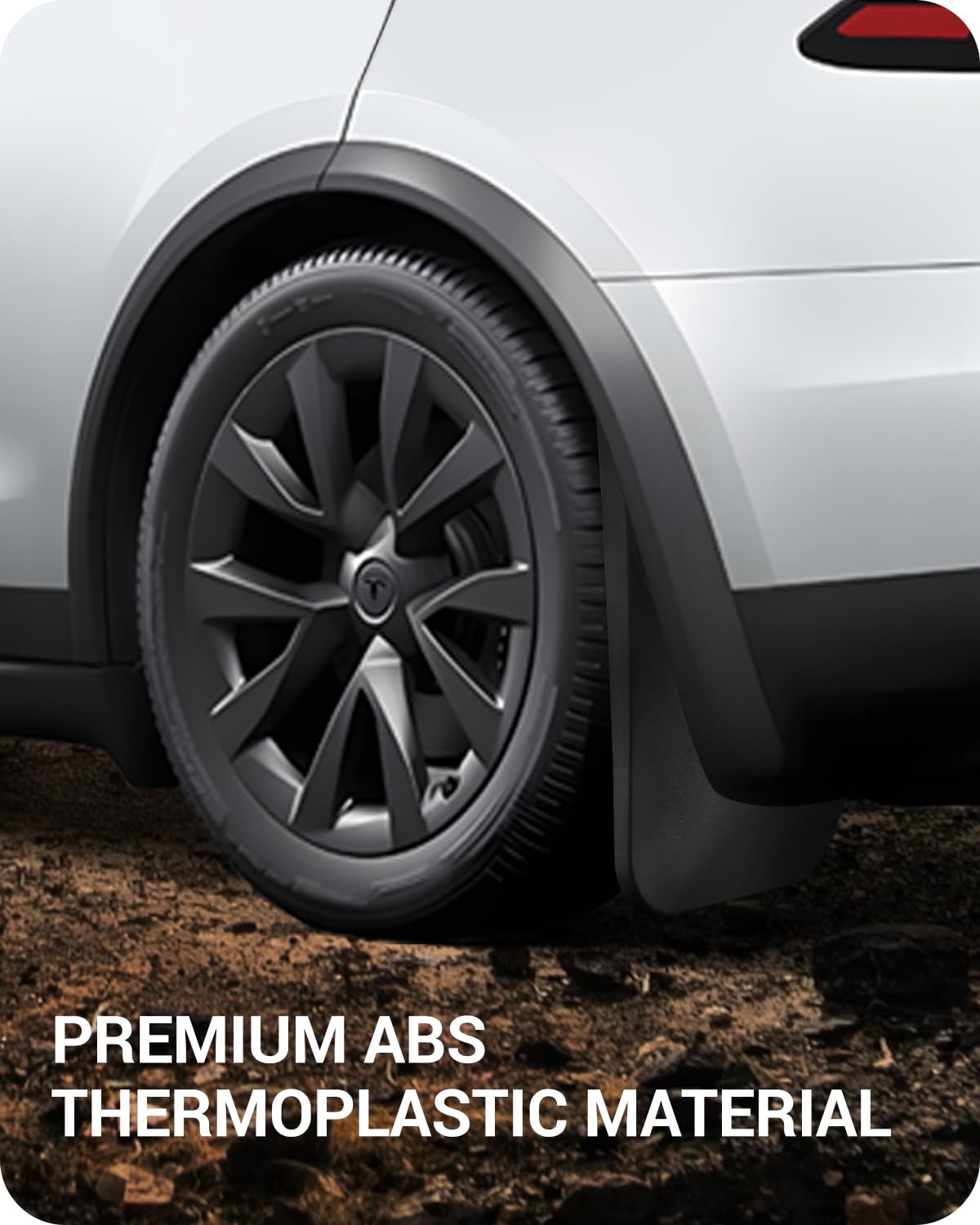 BASENOR 2025 New Version Tesla Model X/Model X Plaid Mud Flaps Splash Guards No Drilling No Tape Mudguards Vehicle Tire Protector Mudflaps for 2022-2025 Tesla Exterior Accessories (Set of 4) - Image 4