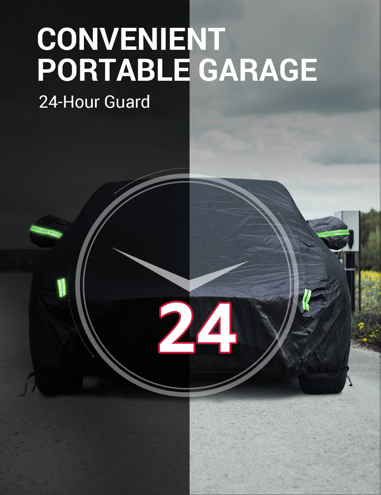 BASENOR Tesla Model S Car Cover All-Weather UV Protection Full Exterior Accessories with Charge Port Opening & Ventilated Mesh for Model S 2012-2023 - Image 9