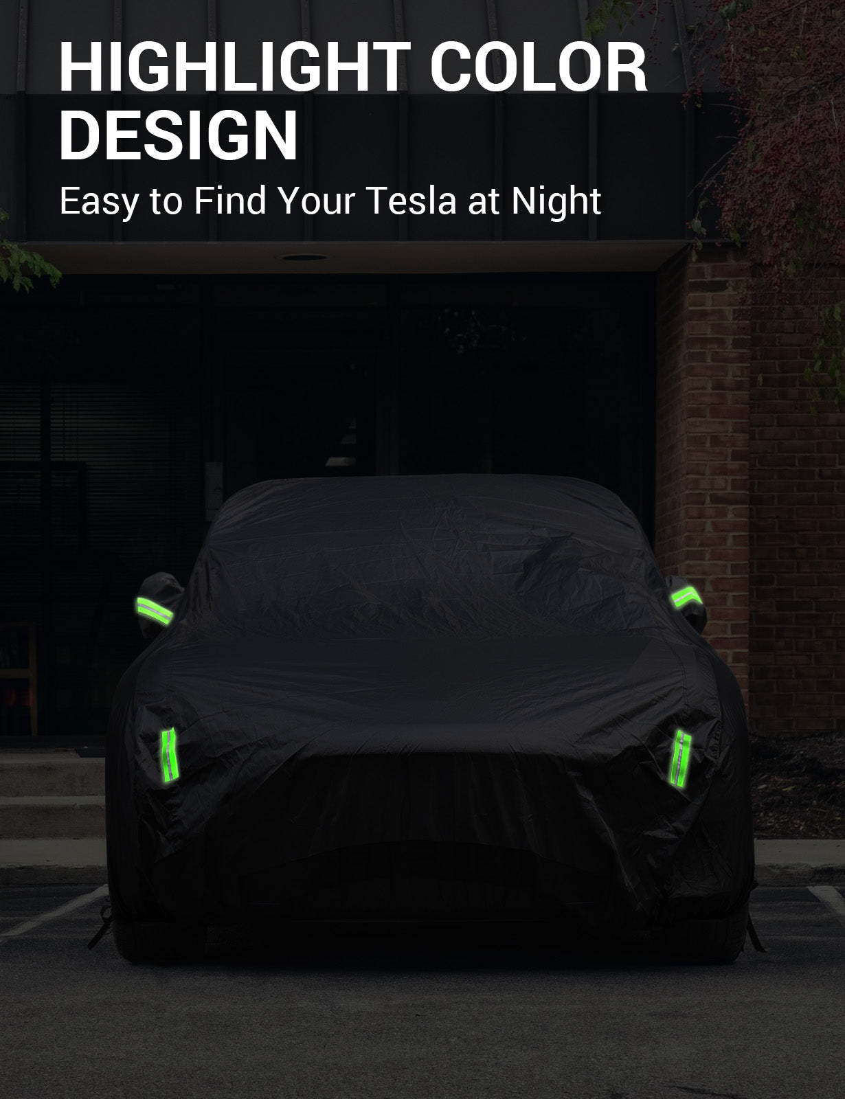 BASENOR Tesla Model X Car Cover All-Weather UV Protection Full Exterior Accessories with Charge Port Opening & Ventilated Mesh for Model X Plaid SUV 2015-2024 - Image 9