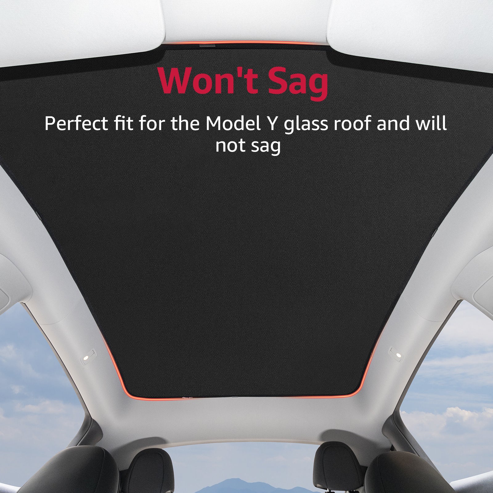 BASENOR Glass Roof Sunshade (Set of 2) for 2020-2023 Tesla Model Y