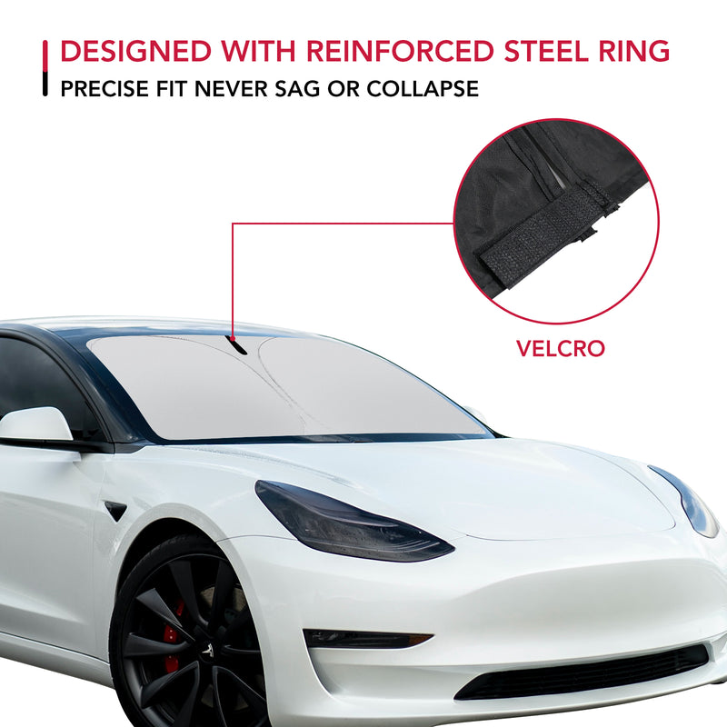 BASENOR Windshield Sunshade for Tesla Model Y Model 3