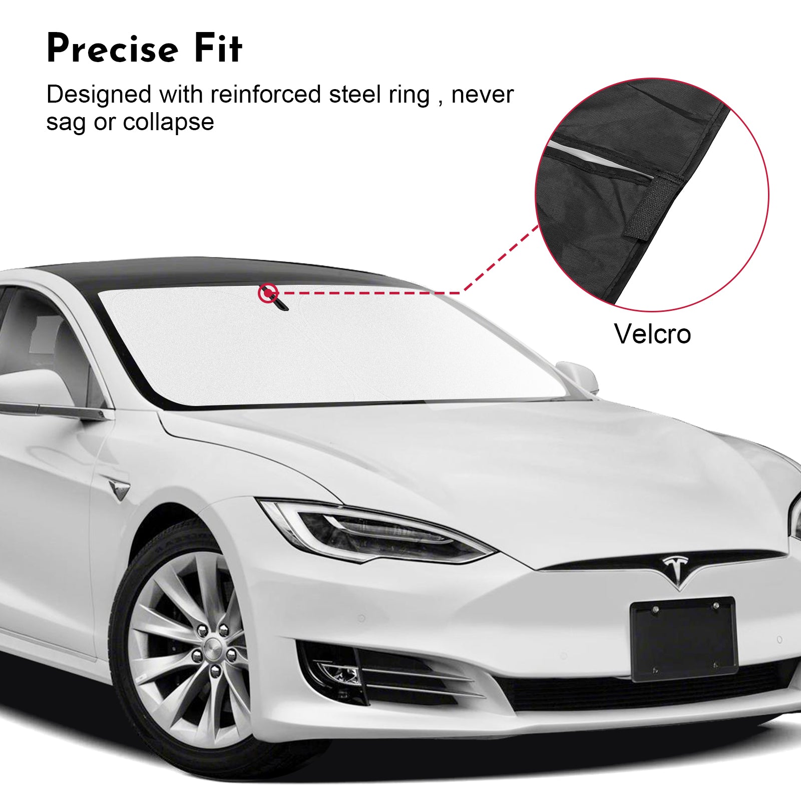 BASENOR Windshield Sunshade for 2021–2025 Tesla Model S