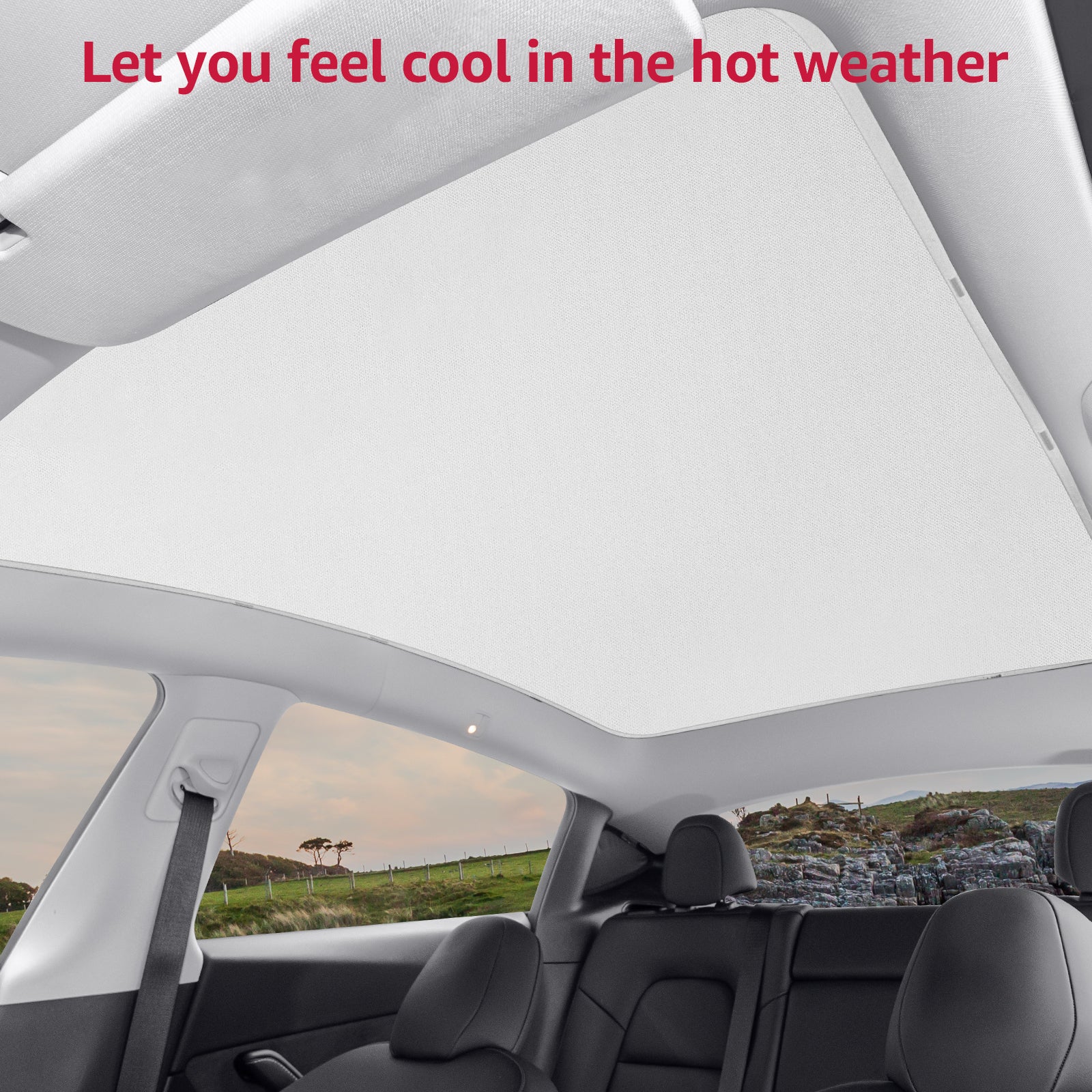 BASENOR Glass Roof Sunshade (Set of 2) for 2020-2023 Tesla Model Y