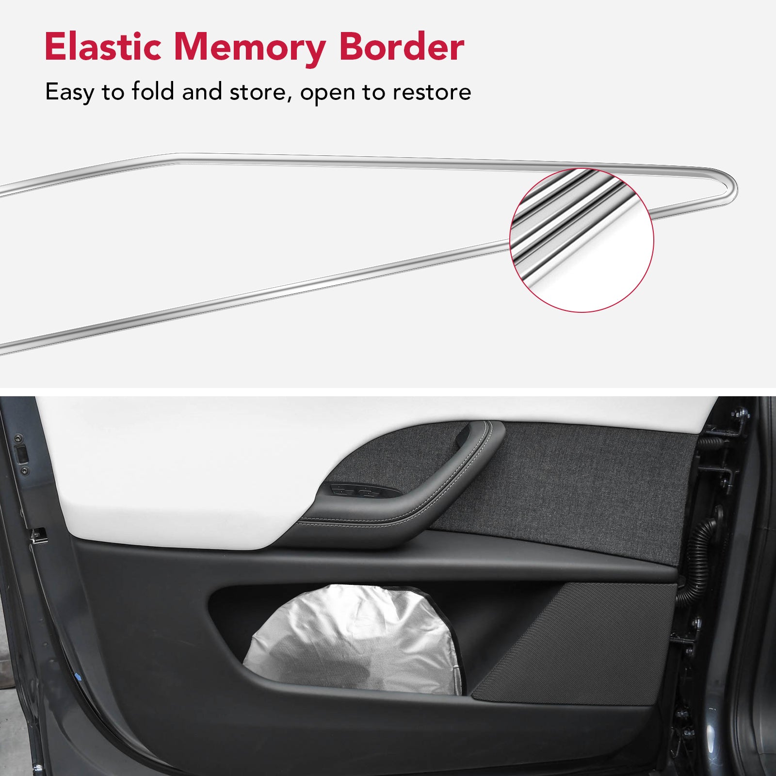 BASENOR Tesla Model X Windshield Sunshade Folding Sun Visor Protector Sun Shade Cover with a Storage Bag