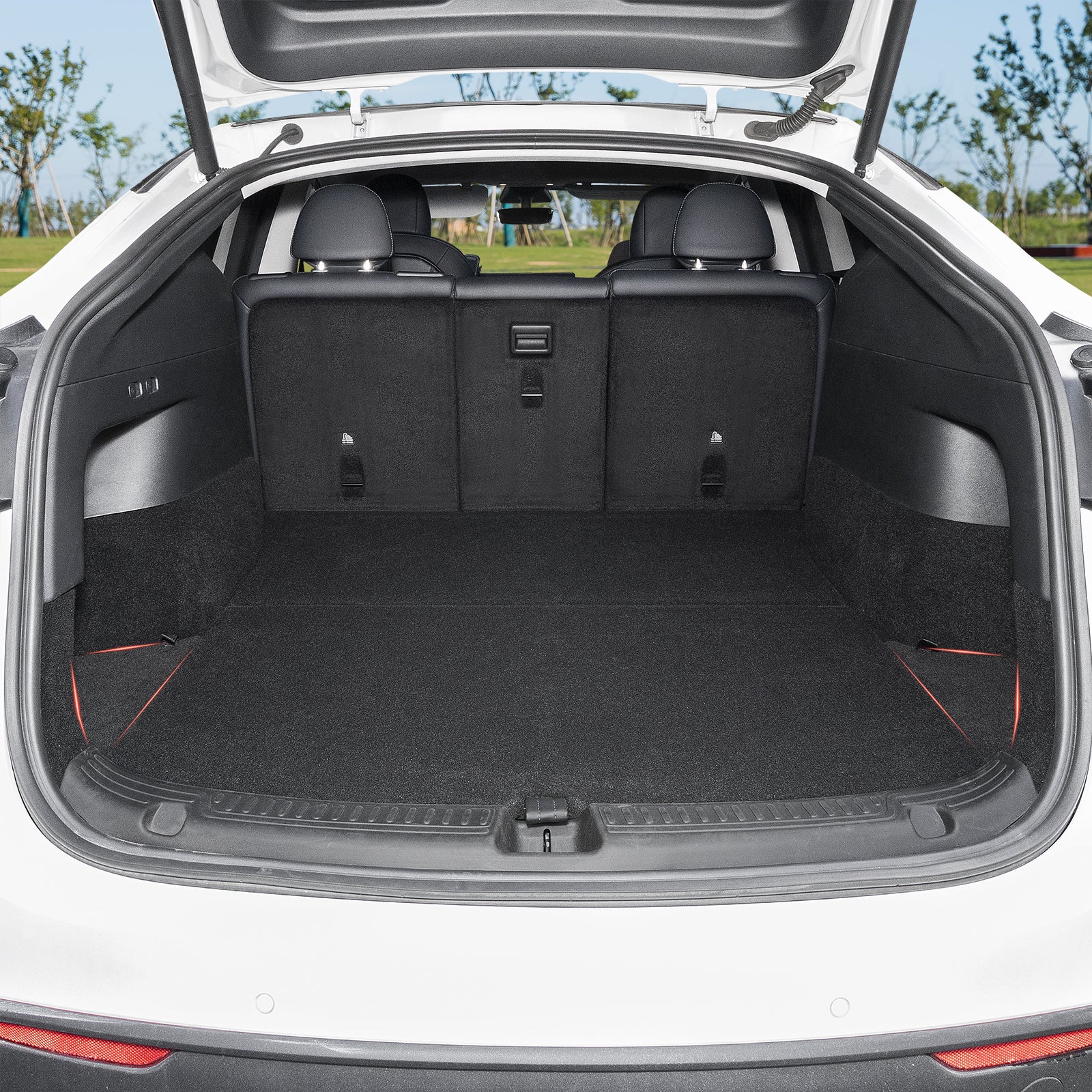 BASENOR Trunk Organizer Storage Bins with Lip for Tesla Model Y(Set of 2)