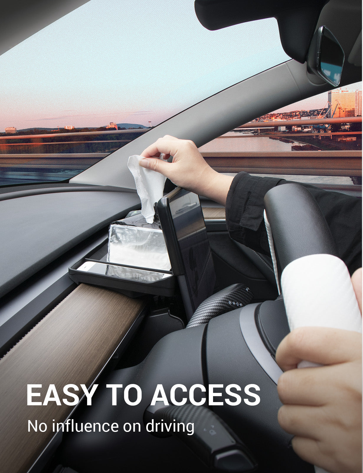 2017-2023 Tesla Model 3 & 2020-2024 Model Y Behind Screen Storage - Dashboard Hidden - Image 8