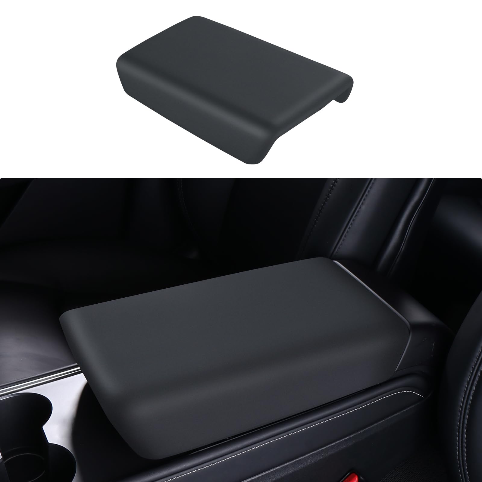 2017-2023 Tesla Model 3 & 2020-2024 Model Y Console Cover - TPU Non-Slip Armrest