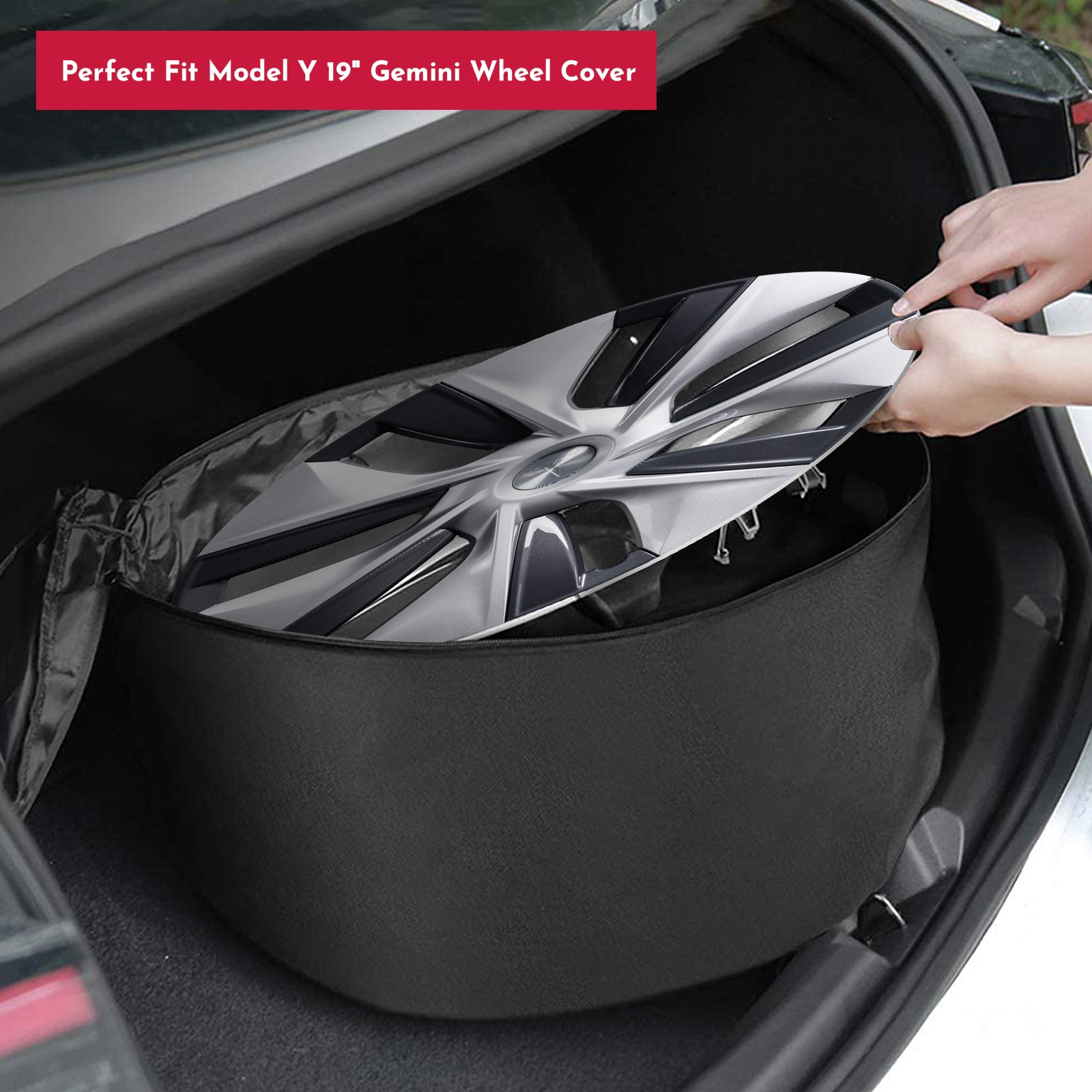 2017-2026 Tesla Model 3 & Model Y Wheel Cover Storage Bag - Waterproof 18-20" - Image 9