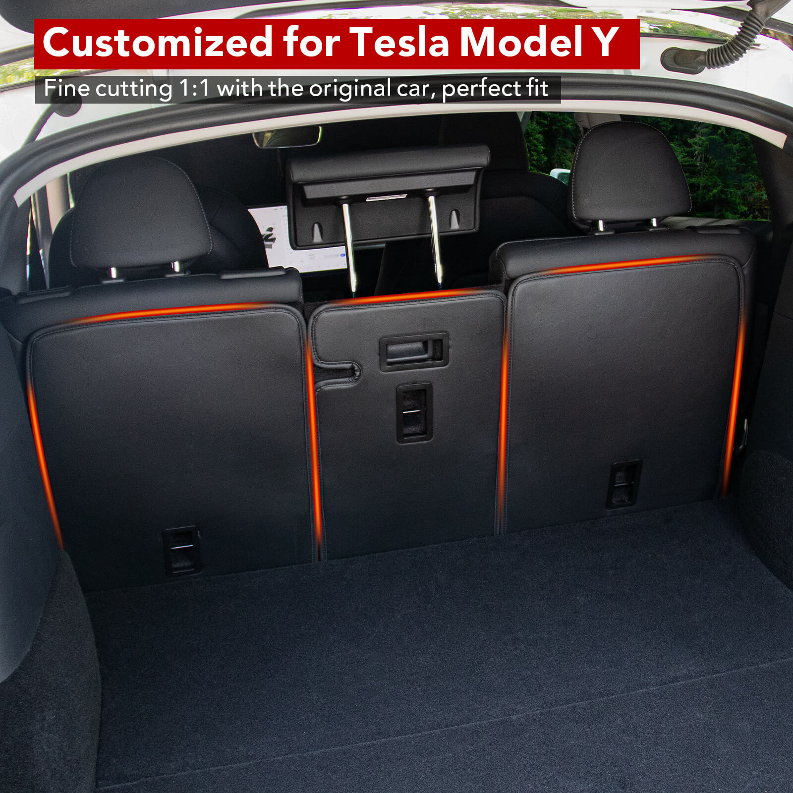 2020-2024 Tesla Model Y Rear Seat Back Cover - All Weather 5-Seater 3PCS - Image 3