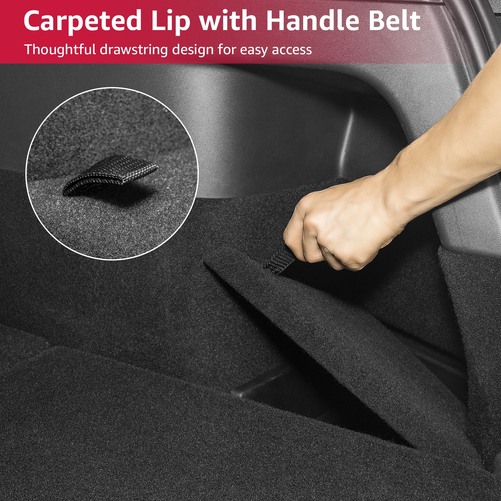 2020-2024 Tesla Model Y Trunk Storage Bins - Waterproof Carpeted 2PCS - Image 3