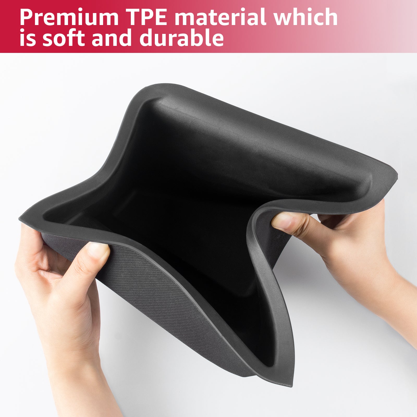 2021-2023 Tesla Model 3 Trunk Storage Bins - Waterproof Carpeted Lid - Image 5