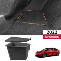 2021-2023 Tesla Model 3 Trunk Storage Bins - Waterproof Carpeted Lid | BASENOR