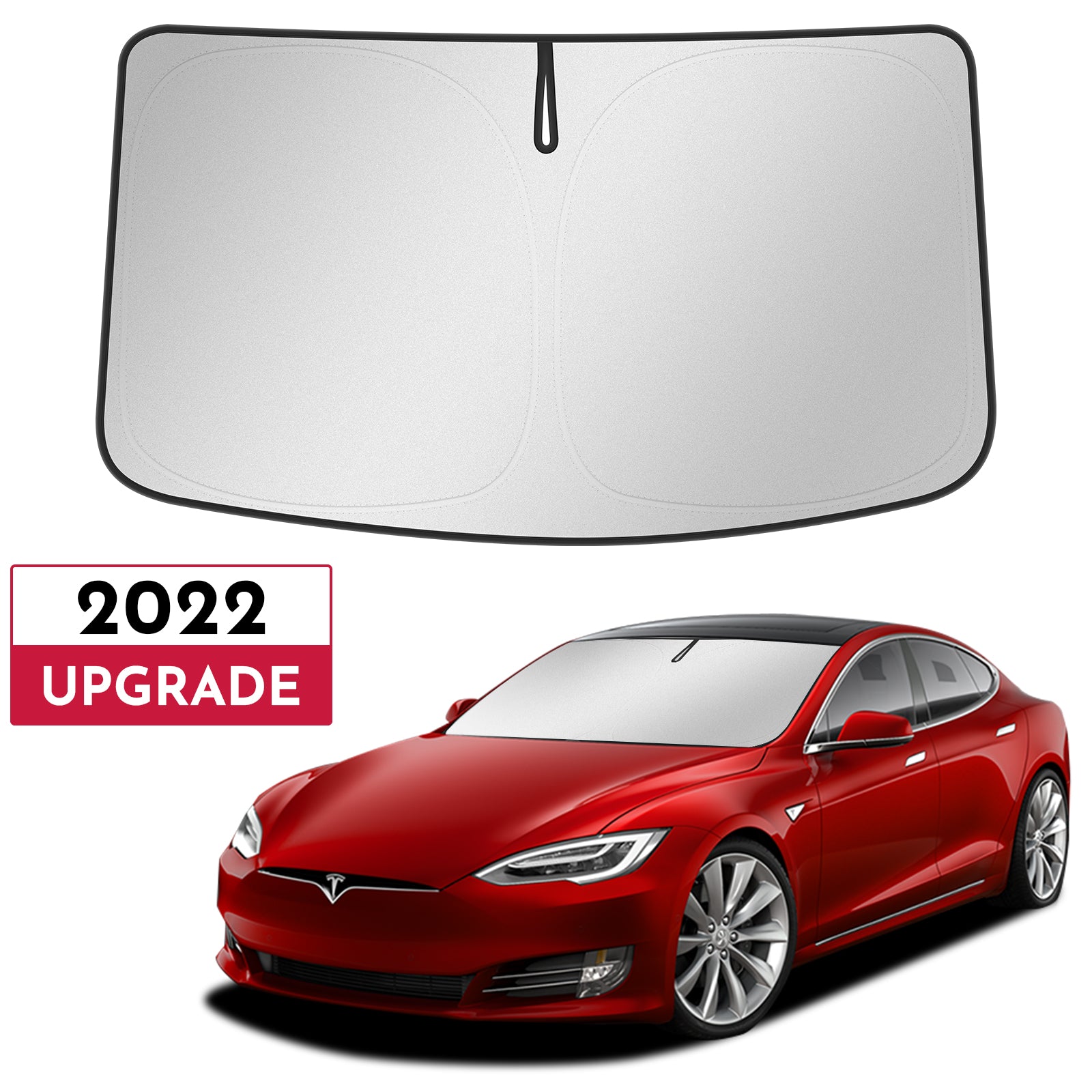 2021-2026 Tesla Model S Windshield Sunshade - UV Protection Foldable