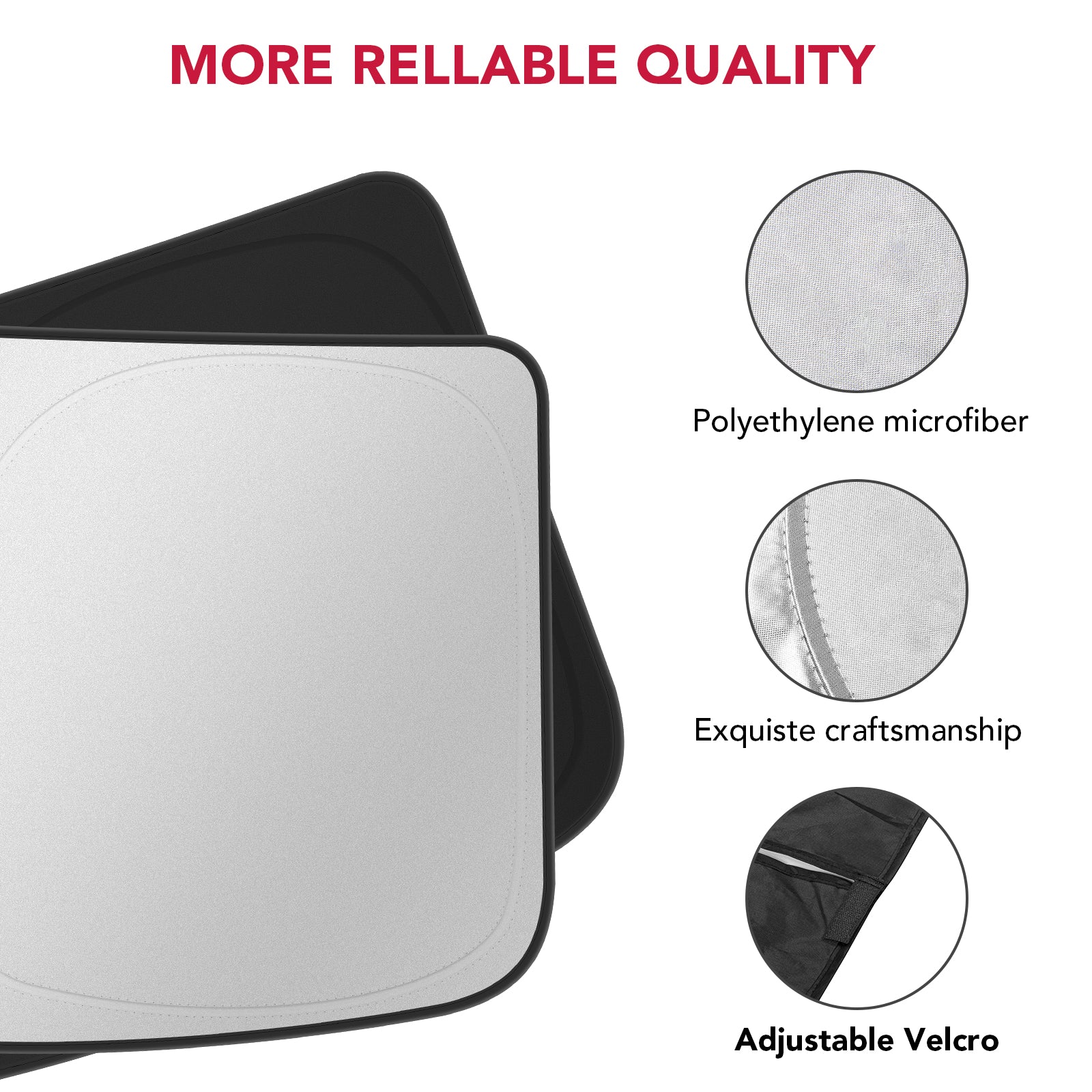 2021-2026 Tesla Model X Windshield Sunshade - Foldable with Storage Bag - Image 6