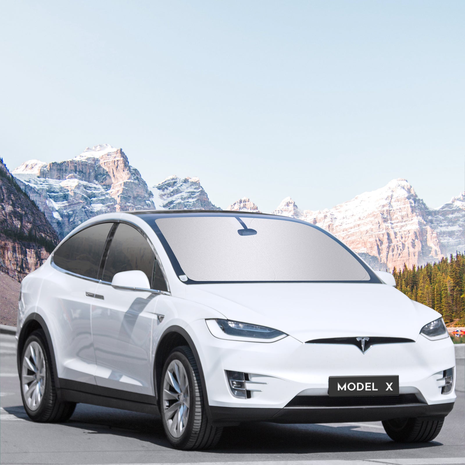 2021-2026 Tesla Model X Windshield Sunshade - Foldable with Storage Bag - Image 9
