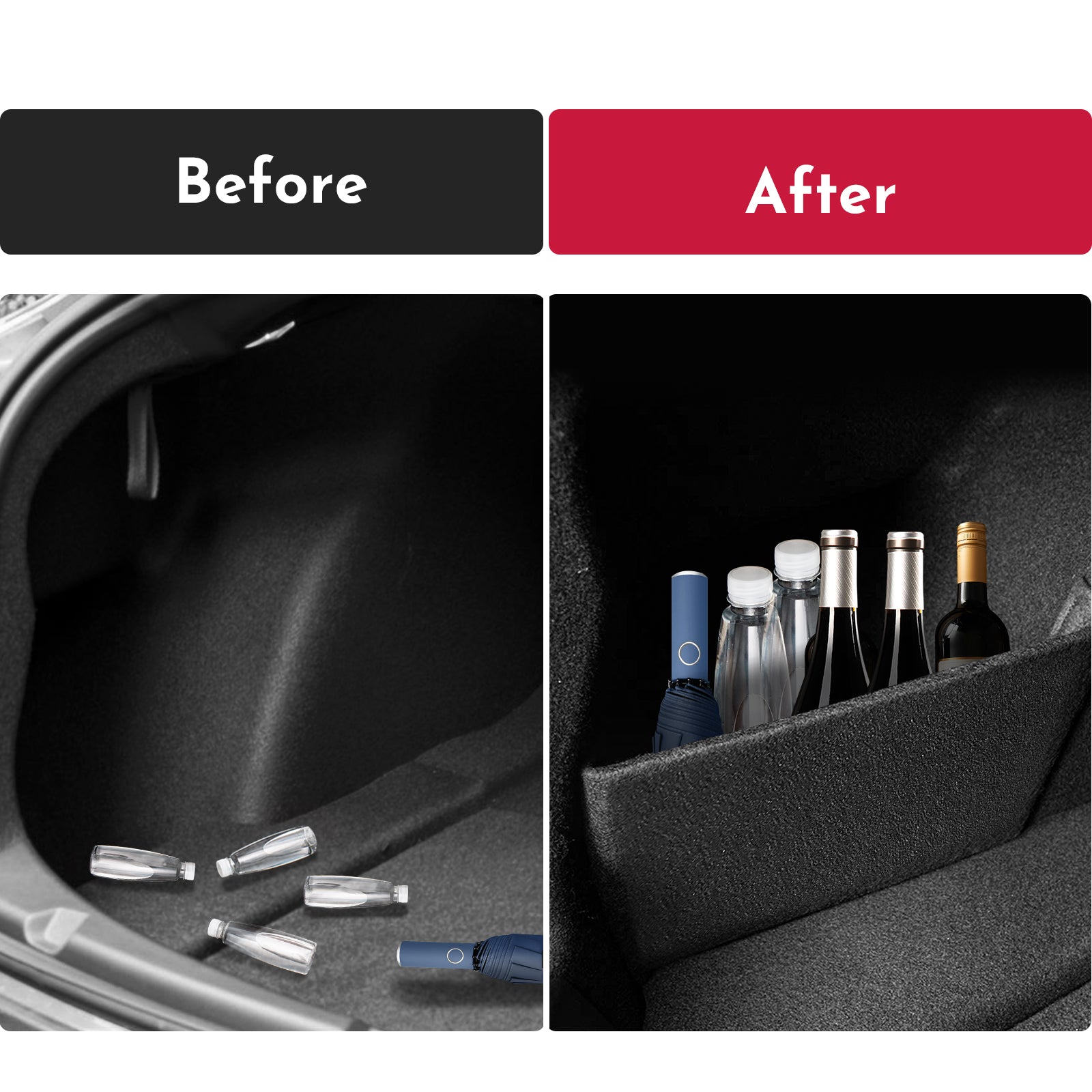 BASENOR Rear Trunk Organizer for 2016-2023 Tesla Model 3