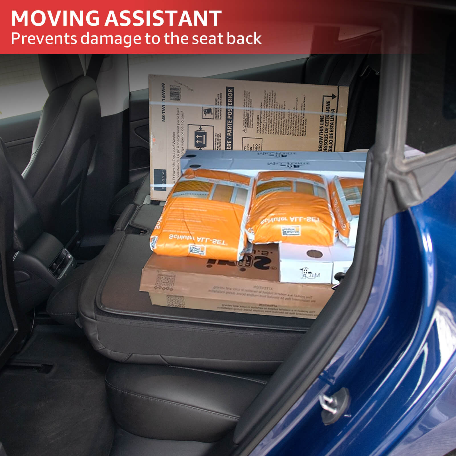 BASENOR Second Row Seats Back Cover for Tesla Model 3