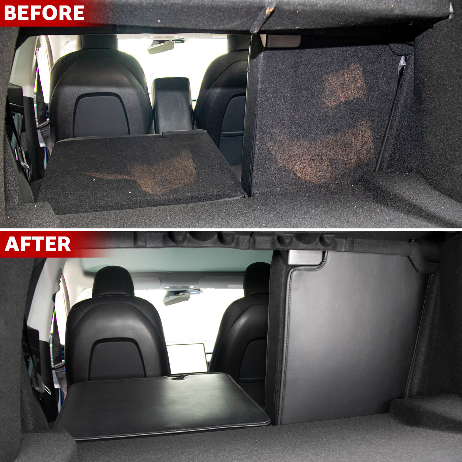 BASENOR Second Row Seats Back Cover for Tesla Model 3