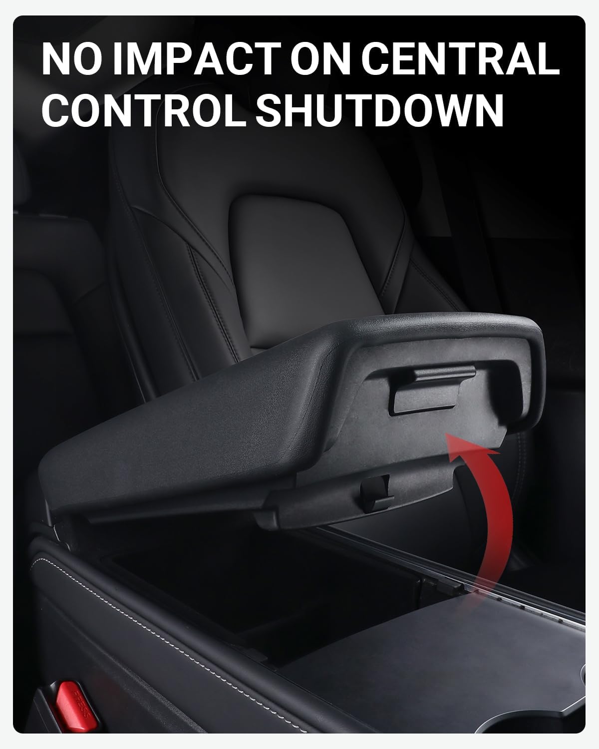 BASENOR Tesla Model 3 Model Y Center Console Cover TPE Armrest Cover Non-Slip Protector Armrest 2016-2024 Tesla Interior Accessories Black (Not Compatible with 2024 Tesla Model 3)