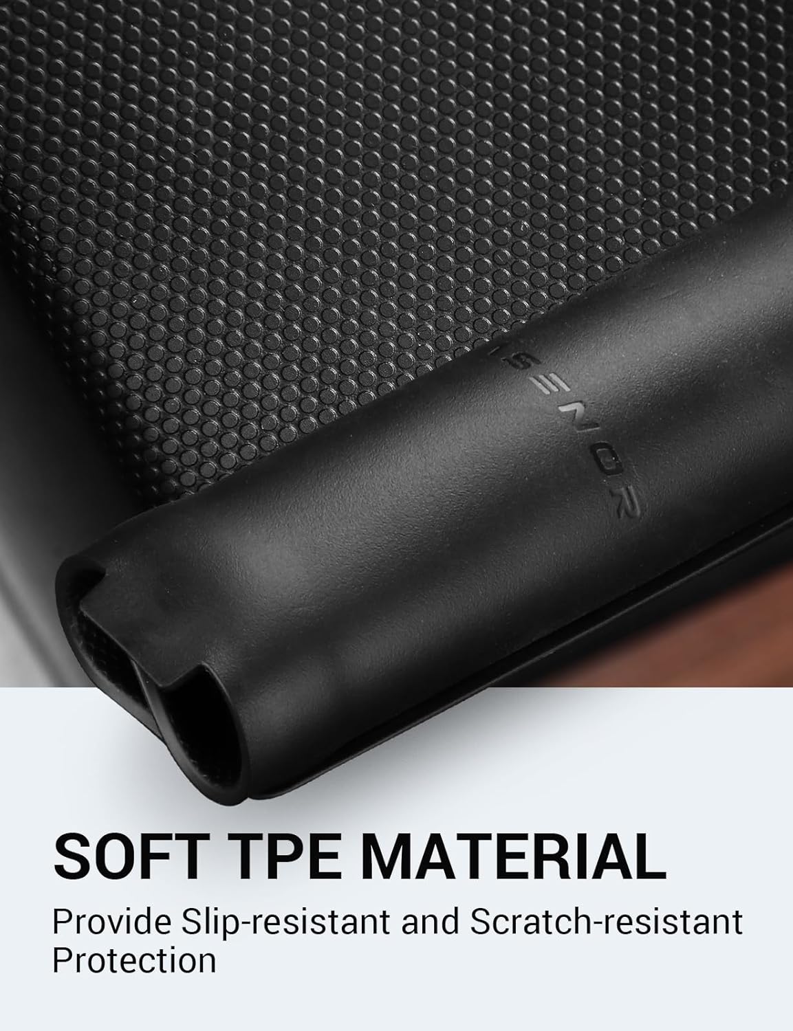 BASENOR Tesla Model S Model S Plaid Model X Model X Plaid Center Console Storage Organizer Box Tray Pad TPE Cup Holder Insert Mat for Tesla Interior Accessories 2024 2023 2022 (2 PCS)