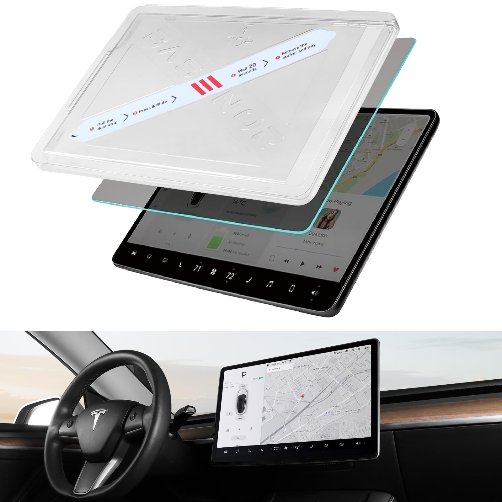 Tesla model y screen protector matte discount