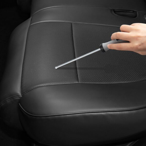 BASENOR Leather Front and Rear Seat Cushions for 2020-2023 Tesla Model Y