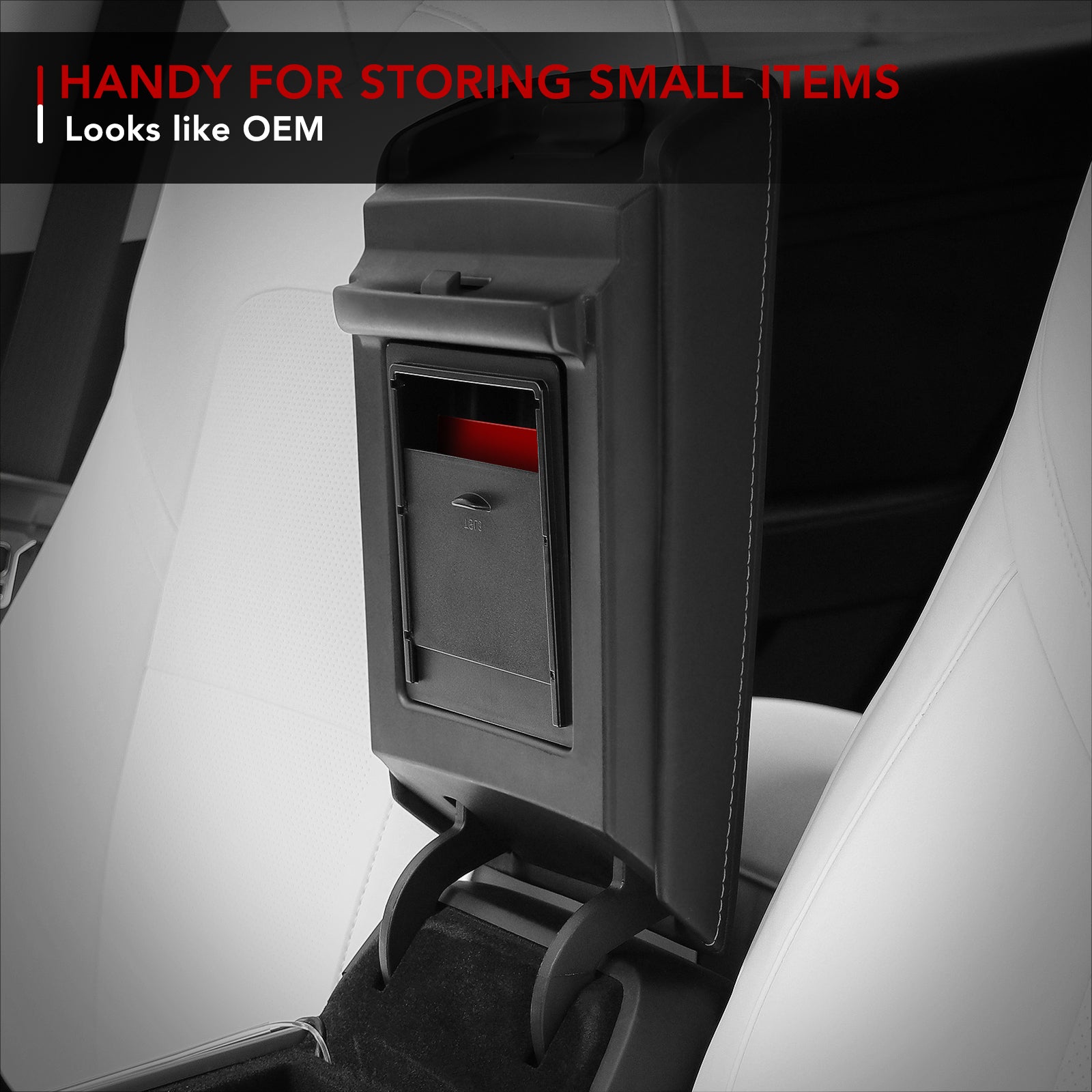 BASENOR Armrest Hidden Storage Box for Tesla Model 3 Model Y - Image 6