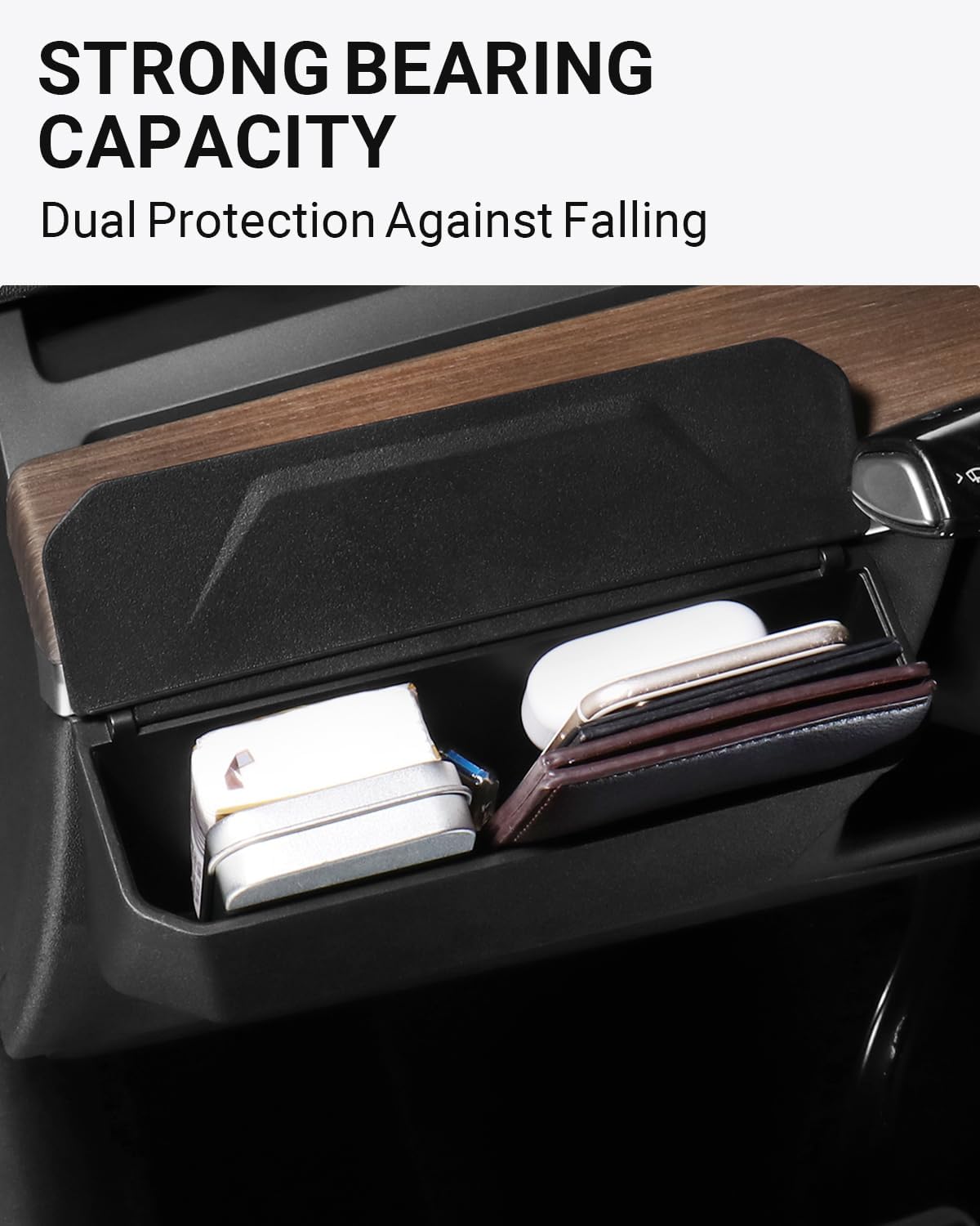 BASENOR Tesla Model 3 Model Y Air Vent Organizer TPE Steering Wheel Side Storage Box Key Card Sunglasses Phone Holder Tesla Interior Accessories 2021-2024 (Not Compatible with 2024 Tesla Model 3) - Image 6