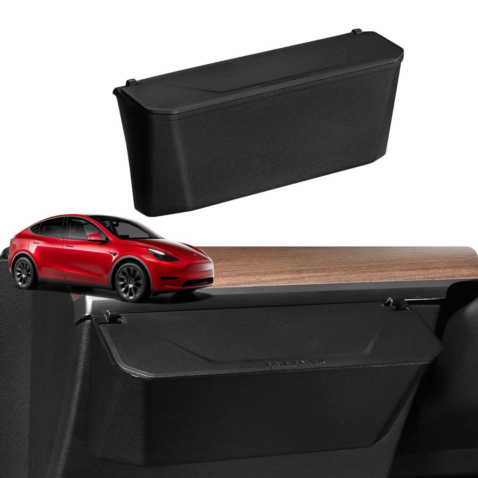 BASENOR Tesla Model 3 Model Y Air Vent Organizer TPE Steering Wheel Side Storage Box Key Card Sunglasses Phone Holder Tesla Interior Accessories 2021-2024 (Not Compatible with 2024 Tesla Model 3)