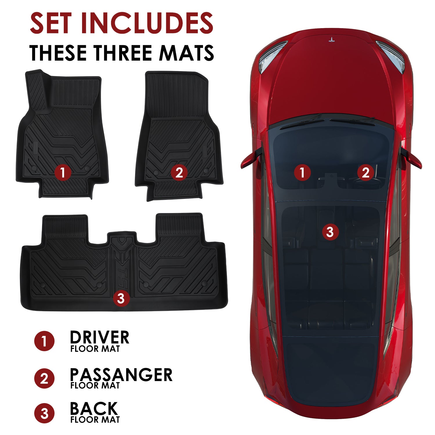 Tesla Model Y Floor Mat 3D