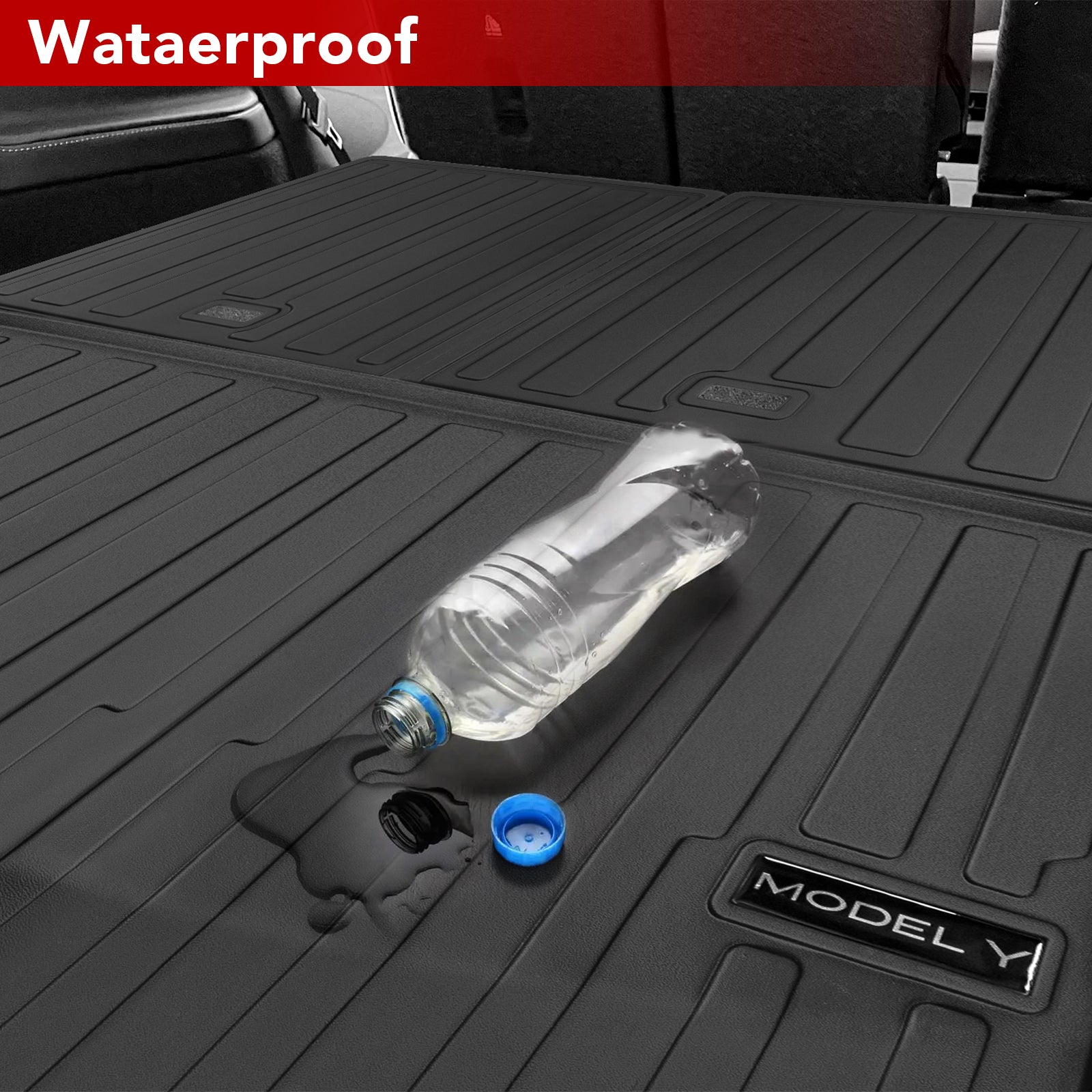 BASENOR TPE Rear Trunk Mat for 7 Seat for 2020-2023 Tesla Model Y - Image 4