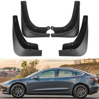 2017-2023 Tesla Model 3 Mud Flaps - No Drilling All-Weather 4PCS | BASENOR