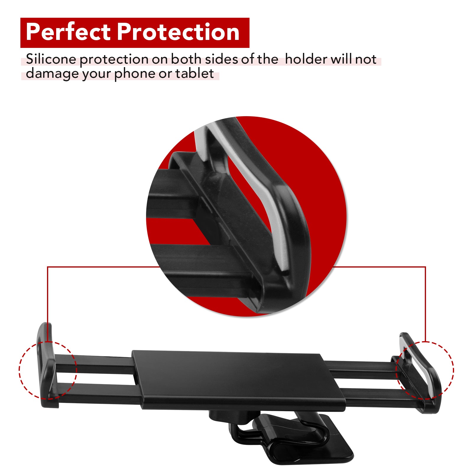 Tesla Model 3/Y/S/X Tablet Holder - 360 Adjustable Headrest Mount - Image 2