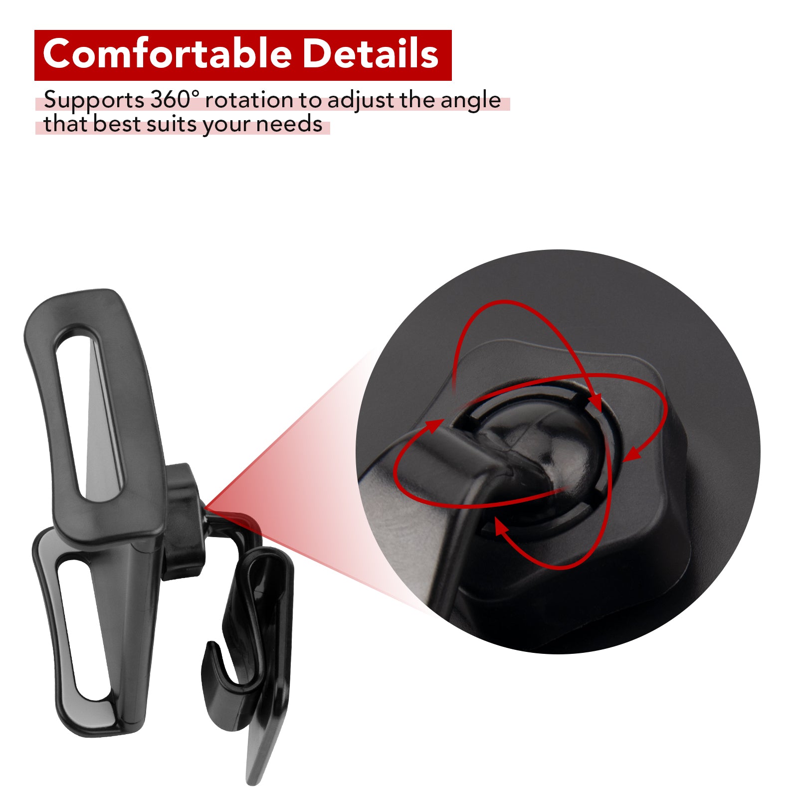 Tesla Model 3/Y/S/X Tablet Holder - 360 Adjustable Headrest Mount - Image 4