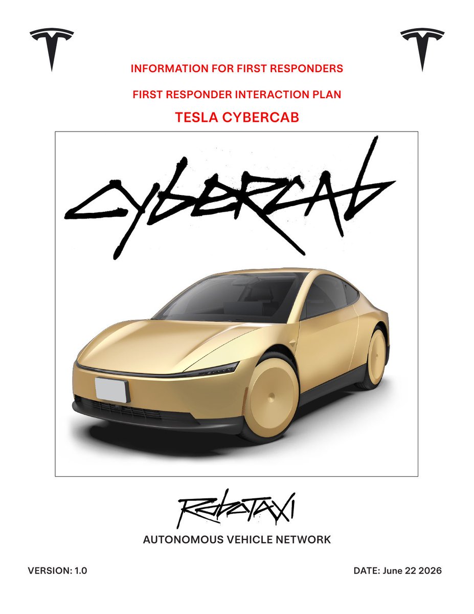 Tesla Cybercab First Responders Guide: 5 Key Reveals