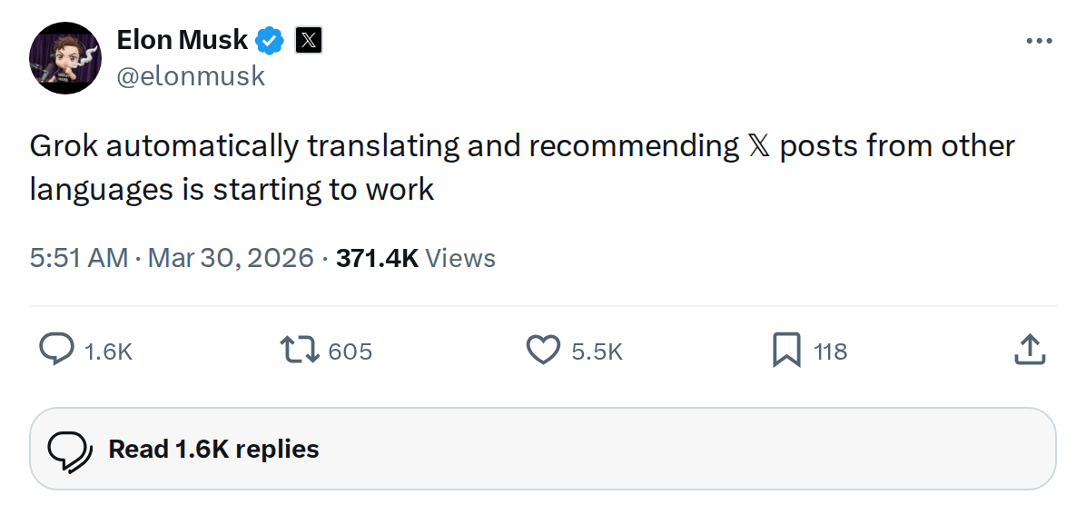 Grok Now Auto-Translates X Posts: What It Means for Tesla Owners