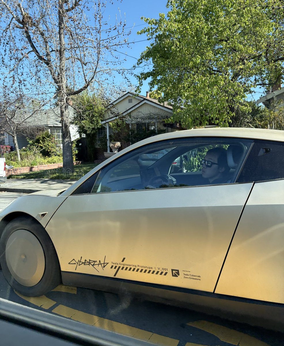 Mirrorless Tesla Cybercab With Steering Wheel Spotted Testing