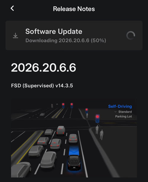 Tesla FSD v14.3.5 Rolling Out in 2026.20.6.6: Camera Preview Unlocked