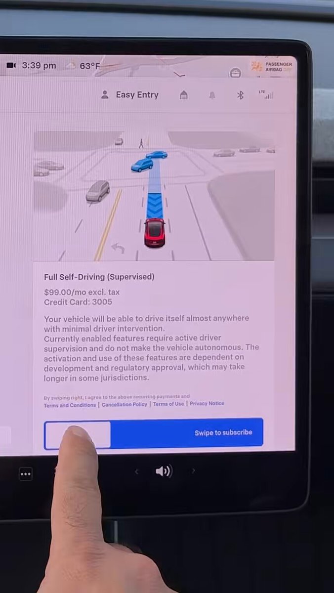 Tesla Enables In-Car FSD Subscription: How to Activate on Touchscreen