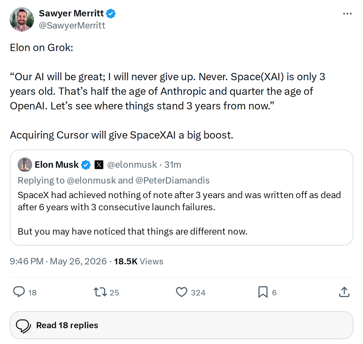 xAI Acquires Cursor for $60B as Musk Vows to Win the AGI Race