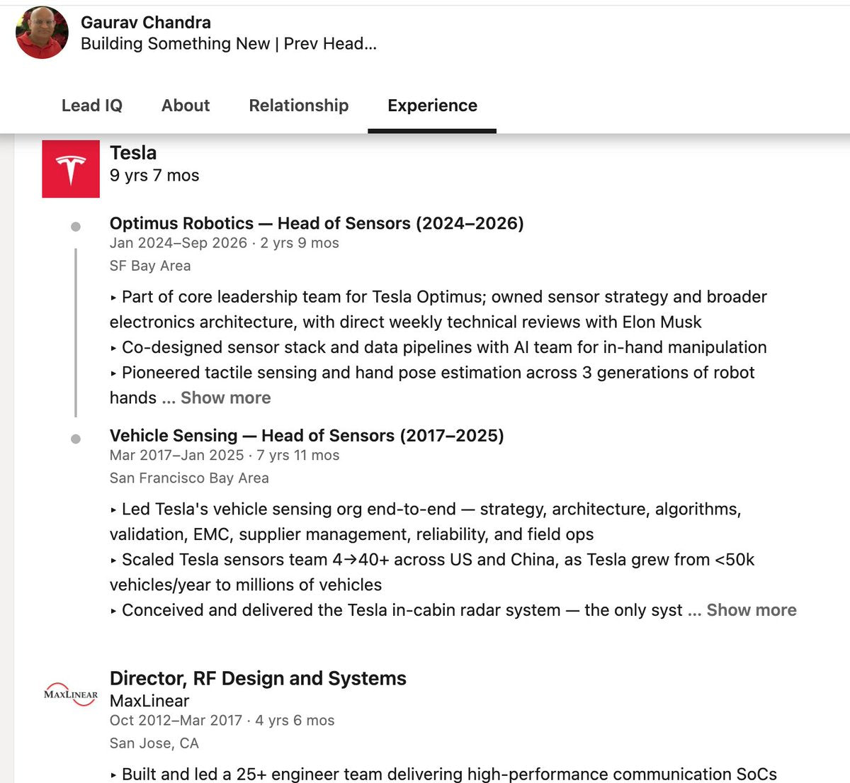 Tesla's Optimus Head of Sensors Has Left the Company