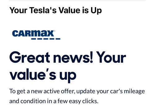Used Tesla Values Rise 3%, CarMax Data Shows