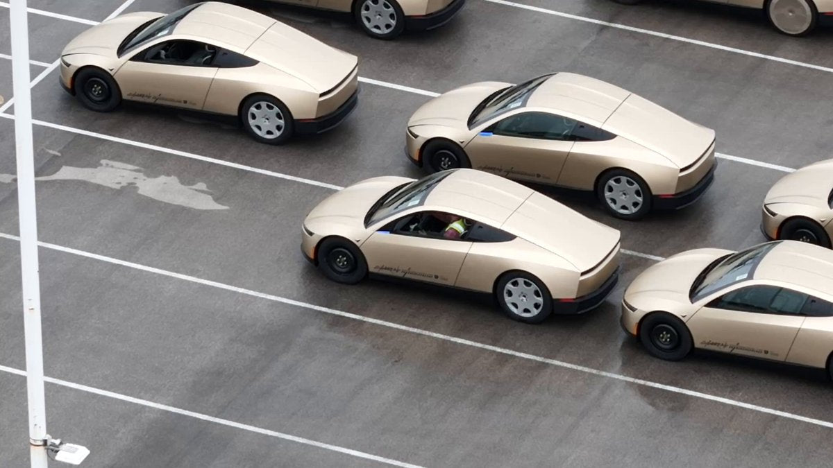 Cybercab Camera Washer System Caught in Action on Transport