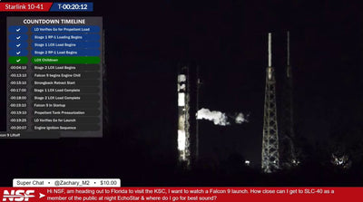 SpaceX Launches 29 Starlink Satellites on Falcon 9 Mission 10-41